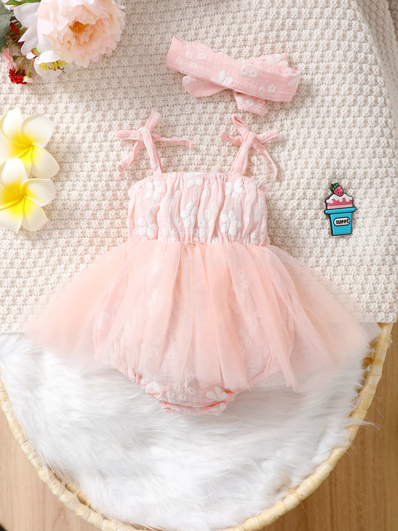 Vestido De Verano Para Niña | Falda Plisada Sin Mangas Con Tirantes Y Estampado De Flores | Tallas De 12 Meses A 5 Años