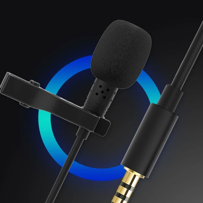 Mini microfono lavalier portatile da 1,5 m a condensatore clip-on microfono da bavero cablato USB 3,5 mm tipo C per telefono per PC portatile - Image 5
