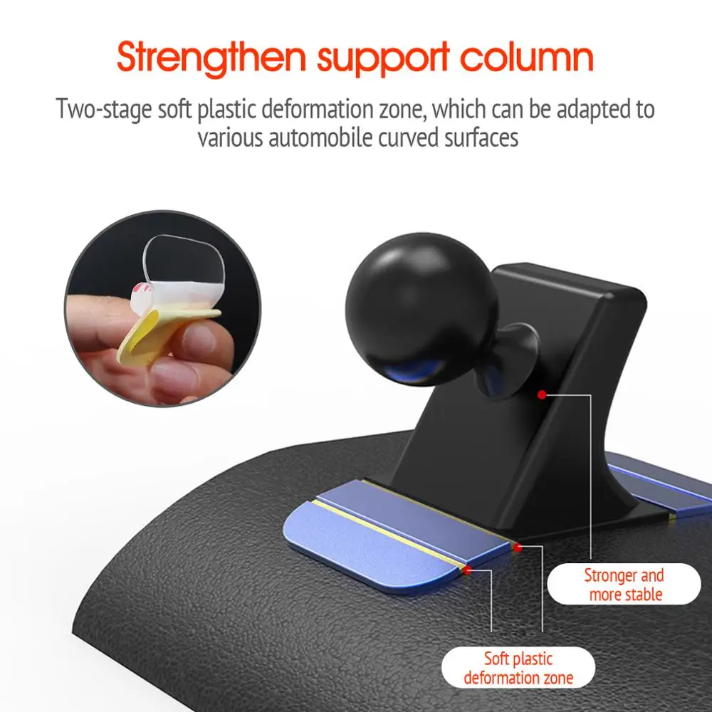 Universal Car Phone Holder Mount – Portable Dashboard & Windshield GPS Stand Accessory