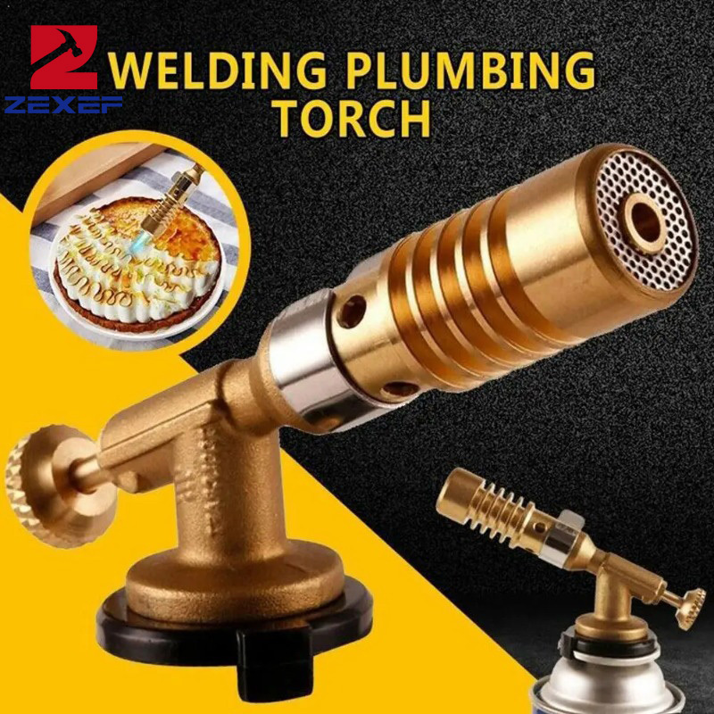 Gas Burner Welding Torch Portable Gas Torch Blowtorch Copper High Temperature Brass Gas Torch Brazing Solder Welding Plumb