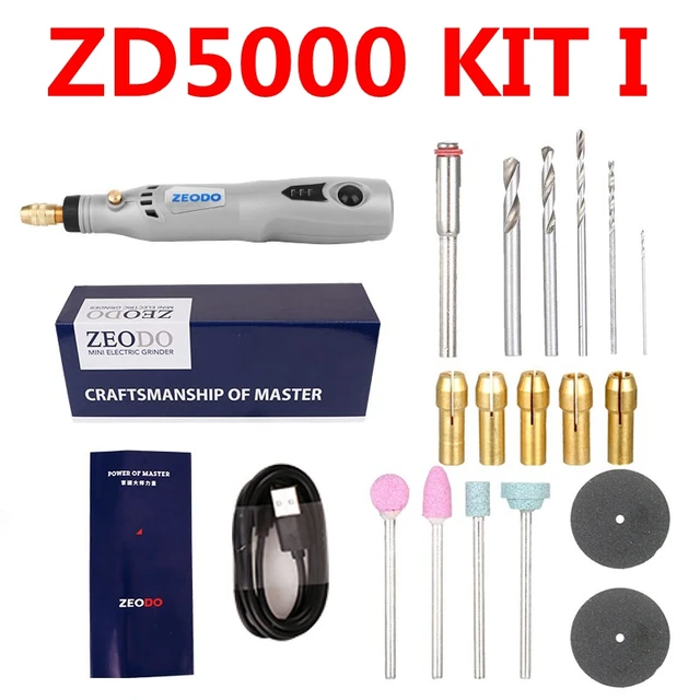 Zeodo ZD5000 20W Mini Electric Grinder Set DIY Wireless USB 3.7V