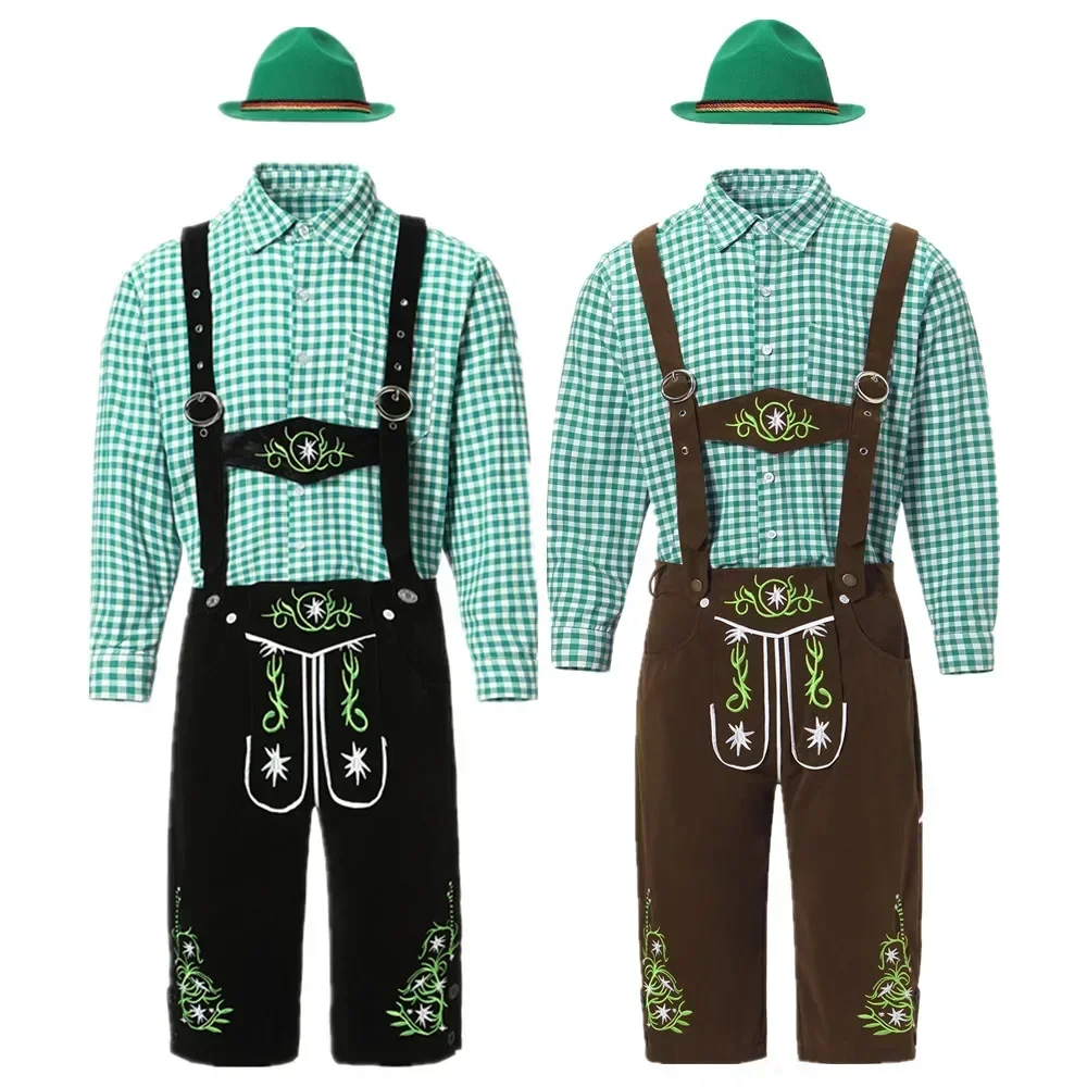 Funny World Disfraz Alemán De Lederhosen Para El Oktoberfest Para Hombre, Color Negro, Talla M