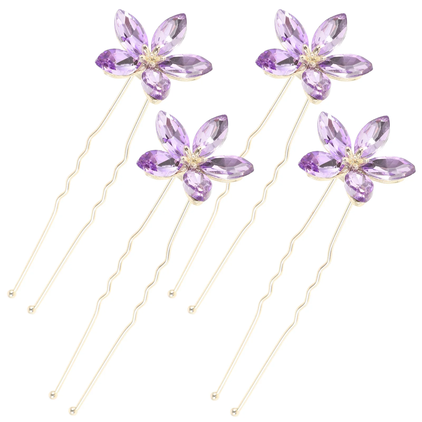 

4 Pcs Rhinestone Hair Clip Bridal Bobby Pins for Wedding Crystal Bridesmaid Bun