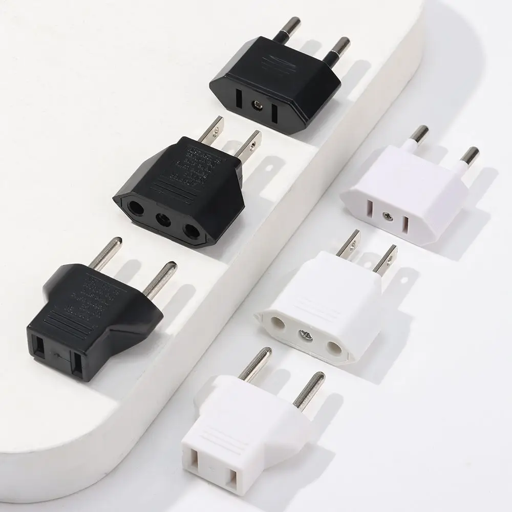 Universal Travel Power Adapter, American to European Plug Converter, 2-Pin Outlet Adapter