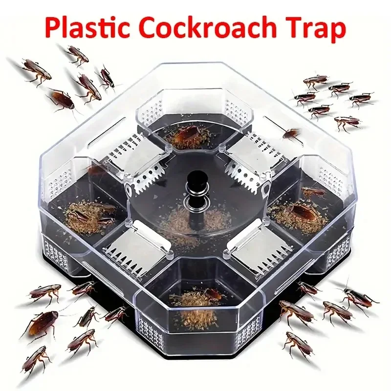 Cockroach Trap Bug Catching Tool Cockroach Box with Cockroach Feed Safety Physical Bug Size Pass Kill Trap Home Indoor Kitchen