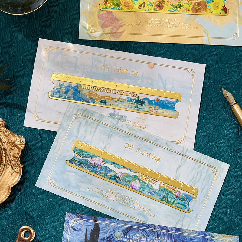 Metal Bookmark Vintage Painting 1 pc