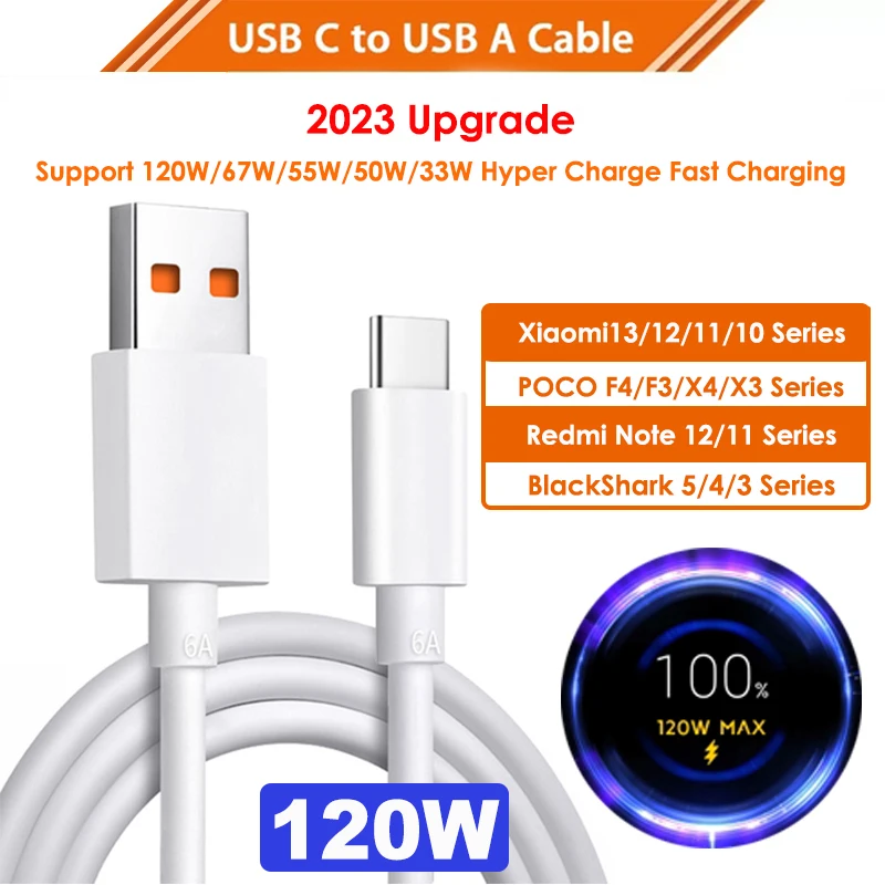 120W Chargeur Rapide avec Câble USB C 1m pour Redmi Note 11 11s 13 Pro, Chargeur Turbo pour Xiaomi 11T Pro/12T Pro/12T/13 Pro/13 Lite/13/12/12X/11  Lite/Redmi Note 12 Pro/POCO X6/POCO X4 GT/X6 Pro/Pad 5 : .