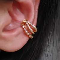 Fashion 1pc Ear Clips without Piercing Cz Ear Cuff Conch Earrings for Women Girls Cartilage Helix Conch Fake Piercing Jewelry 2