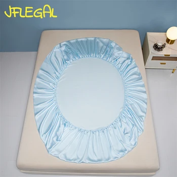 JFLEGAL 텐셀 침대 장착 시트, 경량 럭셔리 리오셀 섬유 솔리드 매트리스 보호대 침대 커버, 방진 여름 쿨 침대 시트