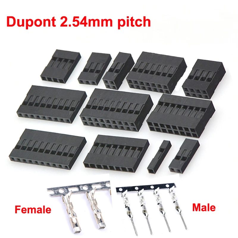 Dupont2.54 Connectors Cable Jumper Wire Connector Header Housing 2.54mm Pitch Shell 1 To 10 Pin Male Female Terminal Available - Connectors - AliExpress