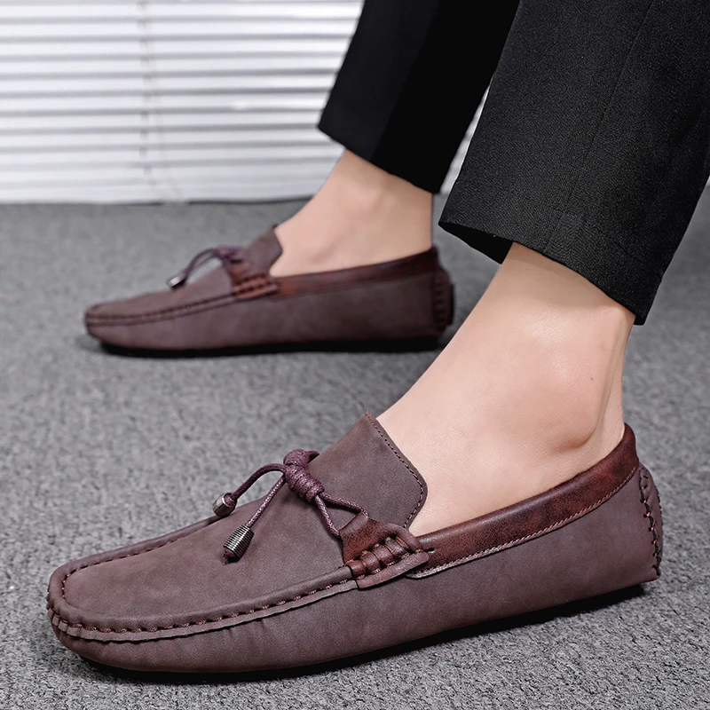 Lightweight Tassel Loafers Men Casual Shoes Handmade Leather Male Slip on Flats Man Moccasins Luxury Mens Driving Shoes 2024 5
