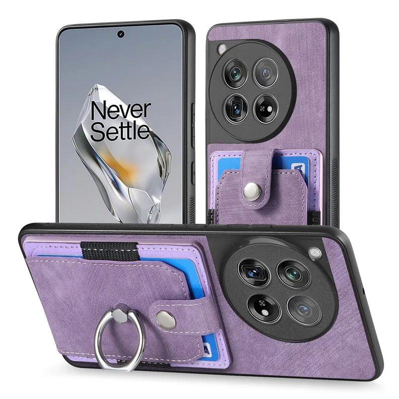 Luxury Magnetic Back Cover with Leather Card Holder