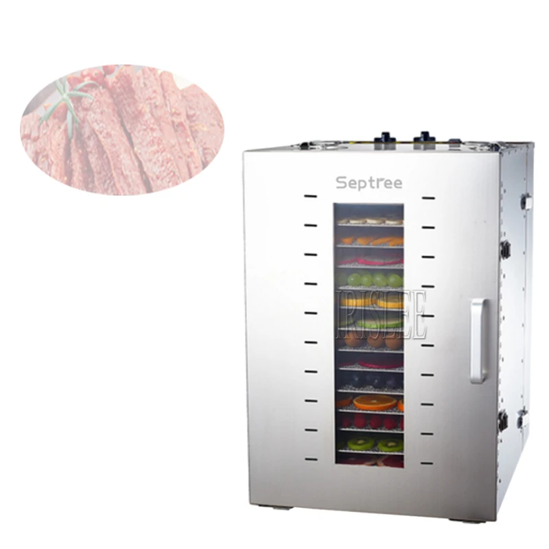 

220 В Коммерческая электрическая пищевая сушилка, 16 слоев, нержавеющая сталь, фрукты, овощи, мясо, колбаса, морепродукты, трава, Дегидратор