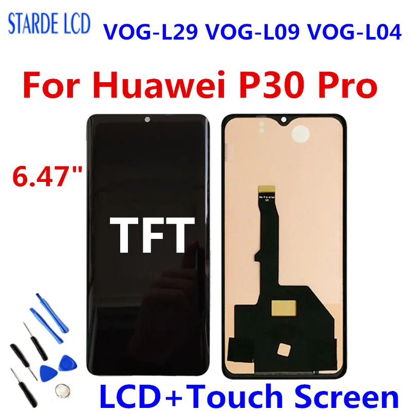 6.47 ''Tft Per Huawei P30Pro Display Lcd Touch Screen Digitizer Assembly Sostituzione Per Huawei P30 Pro Vog-L29 Vog-L09 Vog-L04