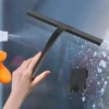 Glass Wiper with Hook Holder Stainless Steel Squeegee for Bathroom Sink Home Handheld Glass Window Cleaning Squeegee Wiper 3
