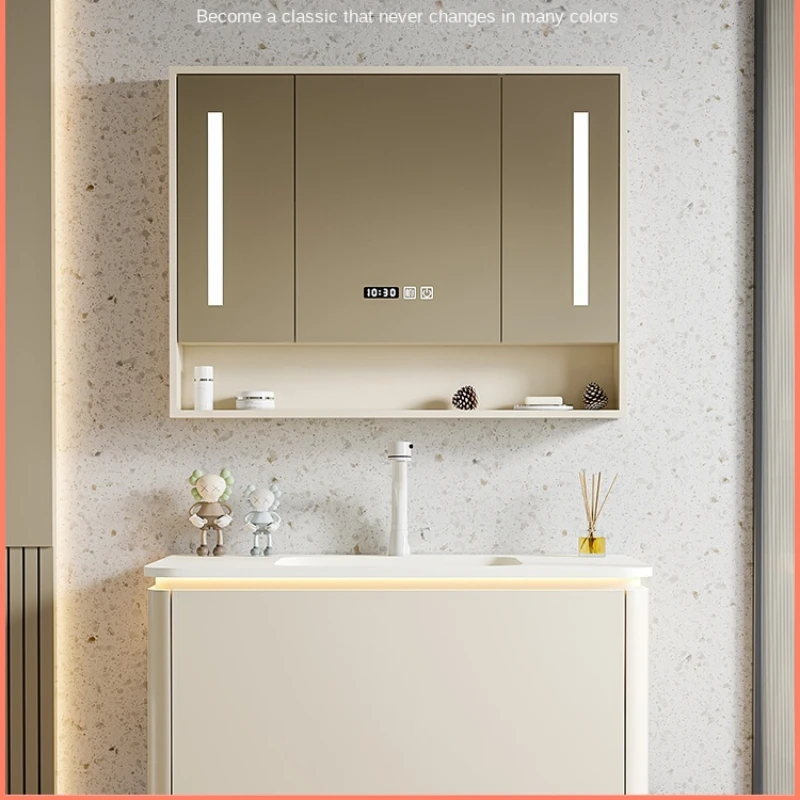 

Xk Oak Custom Net Red Cream Style Minimalist Corian Bathroom Cabinet Whole Washbin