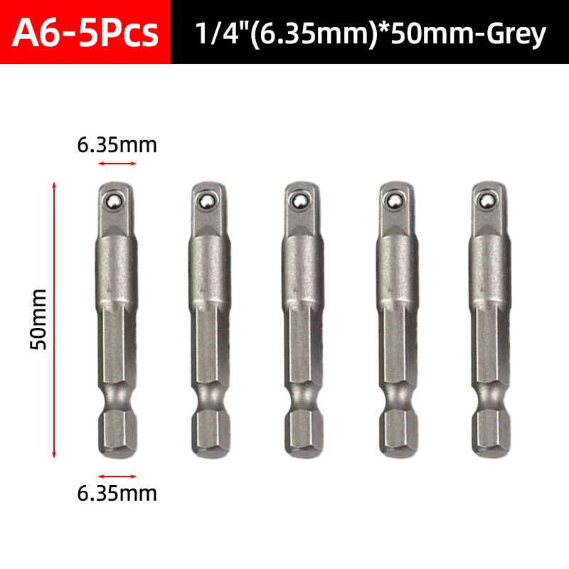 Socket Adapter Set - Impact Grade Hex Shank with Power Extension and Nut Driver