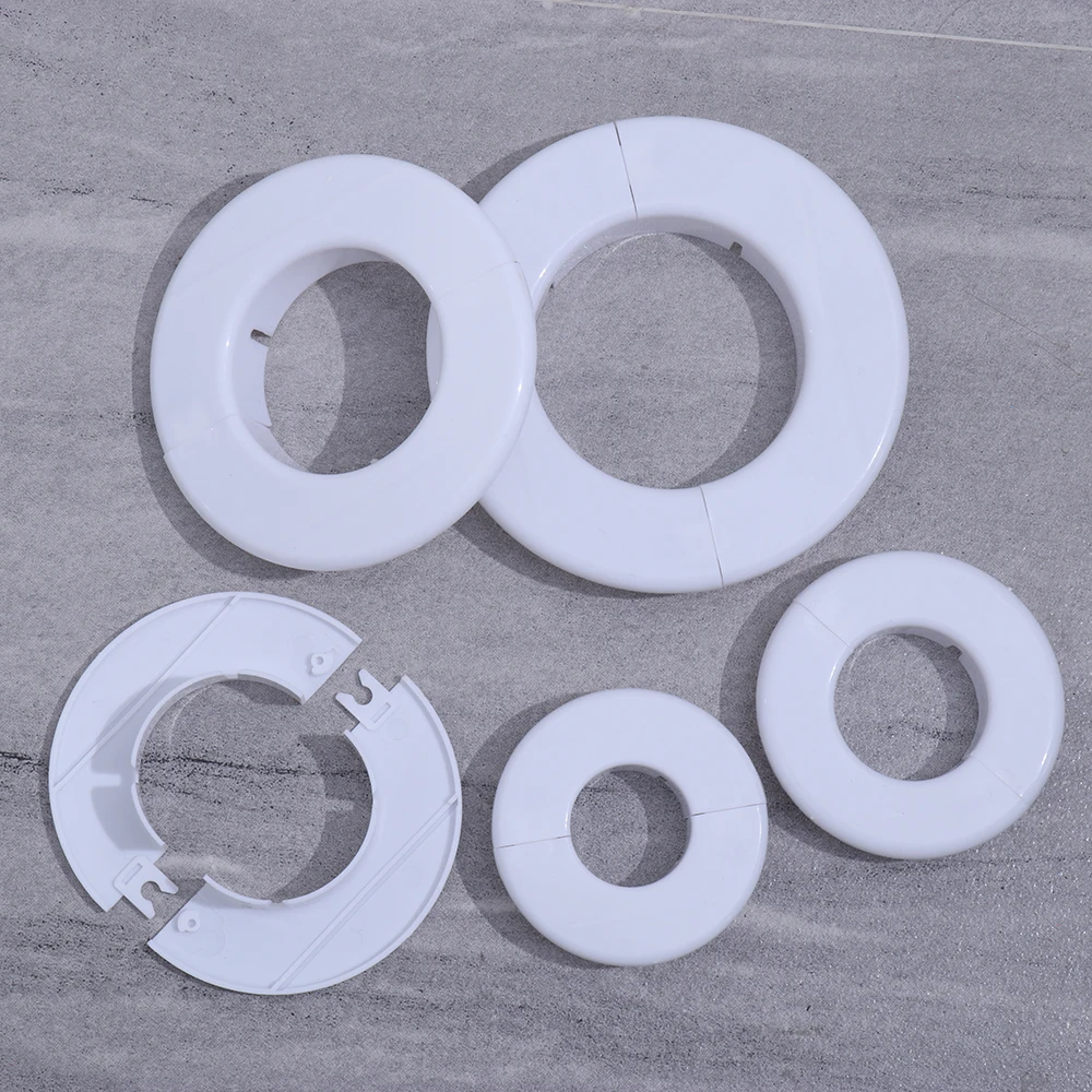 1pc Plastic Wall Hole Duct Cover Shower Faucet Angle Valve Pipe Plug