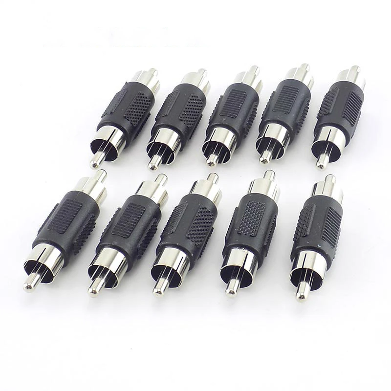 5pcs /10pcs RCA Female to Female Coupler Plug Audio Video Cable Jack Plug Adapter Converter RCA Male to Male Joiner Connector