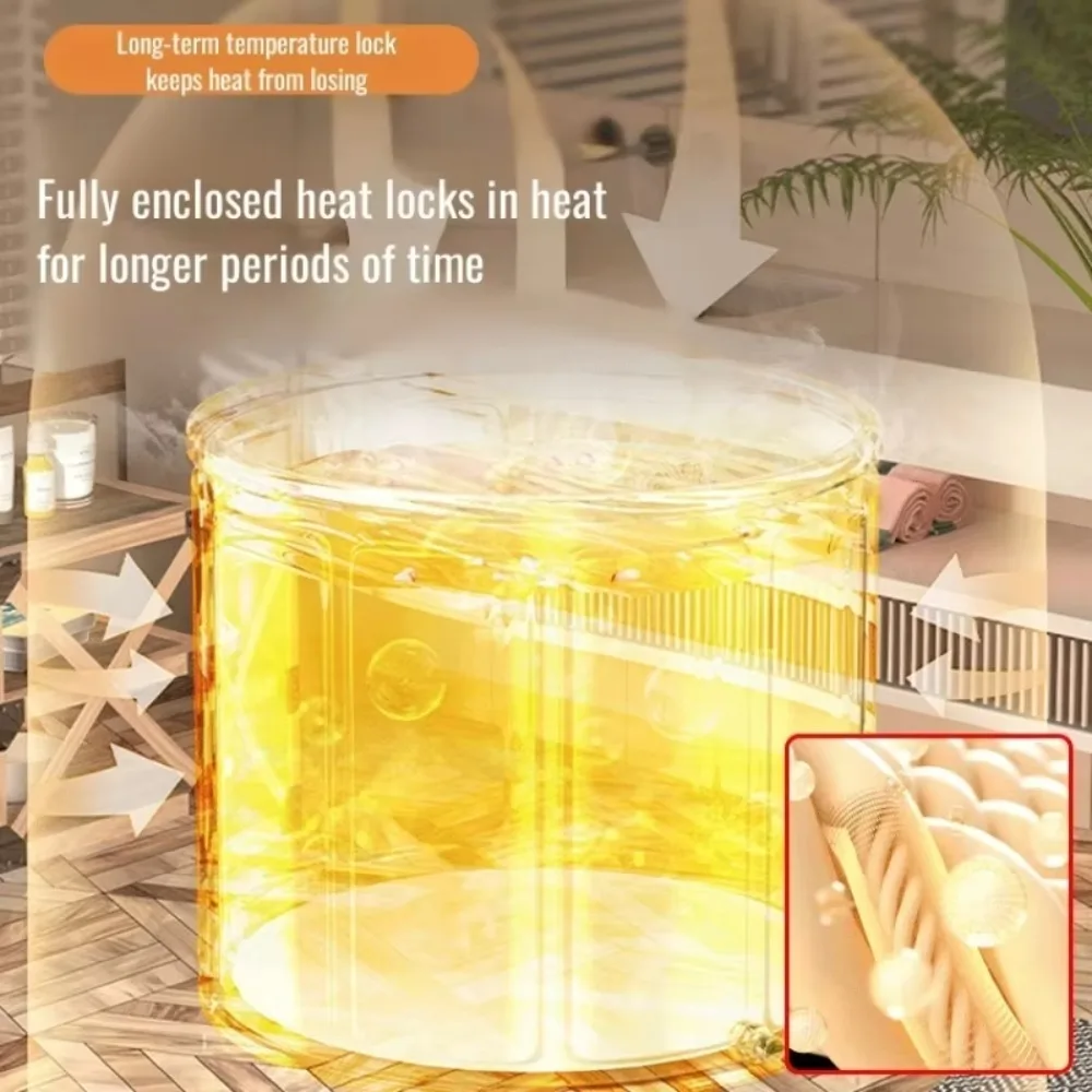 Foldable Bath Tub for portable ice bath tub Portable Bathtub for Children and Adults Full Body Thickened Bath Bucket Long Term Temperature Locked Bathtub