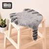 SHIMOYAMA Seat Cover Fluffy Square seat Cushion Cute Cat Design Soft Wool Seat Cushion for Chairs Stools Chair Pad Round 3