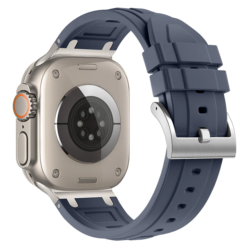 Enhanced Metal and Silicone Apple Watch Band - Universal Fit