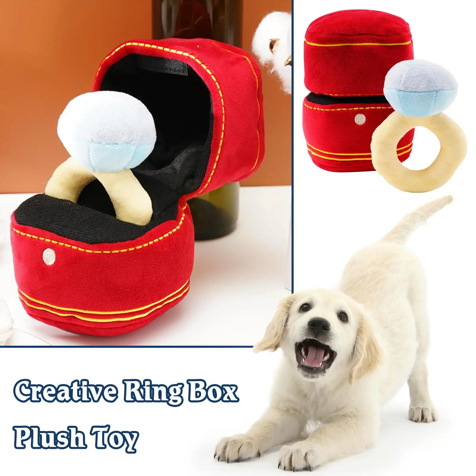 ZippyPaws Burrow Dog Toy - Wedding Ring Box - One Size