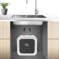 Mini chauffe-eau électrique carré 1500W, 8l, sortie supérieure, pression 0,75mpa, écran LCD avec Valve de sécurité pour éviers, cuisines 4