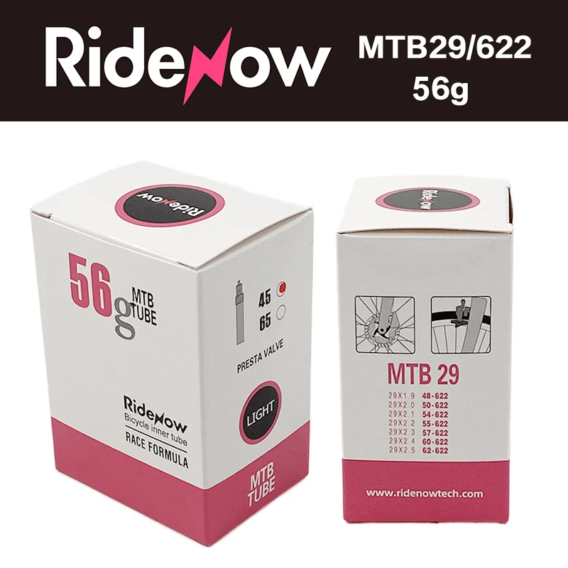 RideNow 초경량 도로 자전거 내부 튜브 700, MTB 자전거 TPU 내부 튜브, 26/27.5/29 인치 프렌치 밸브, 45mm, 65mm, 85mm, 700C, 18mm, 25mm, 28mm, 32m