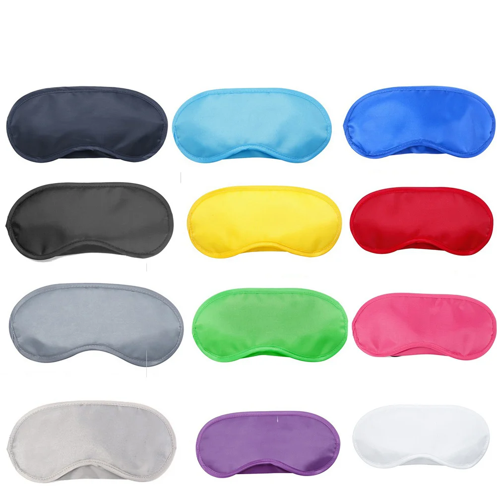 

12pcs Multicolor Eye Mask Cover Lightweight Eyeshade Blindfold Sleep Mask Elastic Straps for Kids Women Men