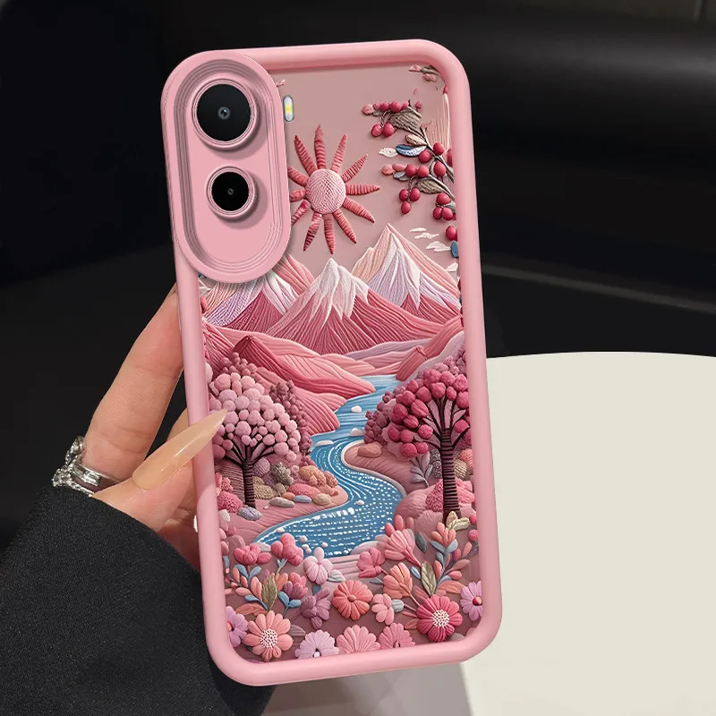Elegant Matte Soft Silicone Protective Phone Case - Beautiful & Atmospheric Design