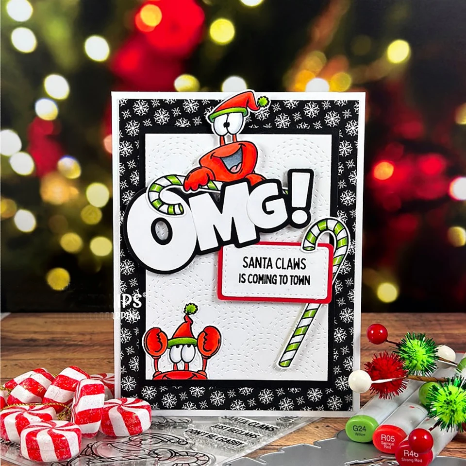 Feida Fustelle Metalliche Per Scrapbooking - Set Con Gnomo Natalizio - Ritagli Fai Da Te Per Biglietti E Decorazioni - Acciaio Al Carbonio - 4