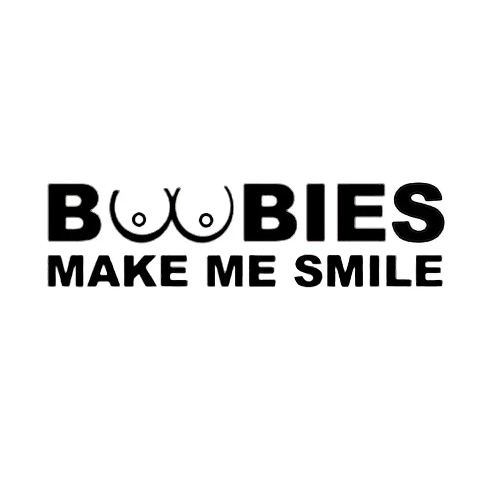 

Funny BOOBIES MAKE ME SMILE Car Window Sticker Waterproof Sticker