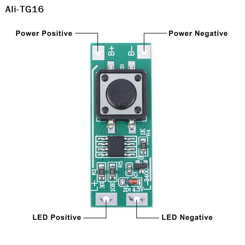【TG16】1/3Pcs DC3V-12V 3가지 모드 고휘도 점멸등 자동차 LED 제어 드라이버 보드가 있는 점멸 모듈