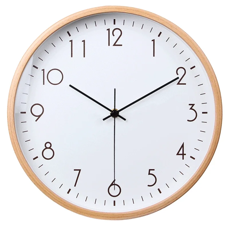 Round Wood Wall Clock F  