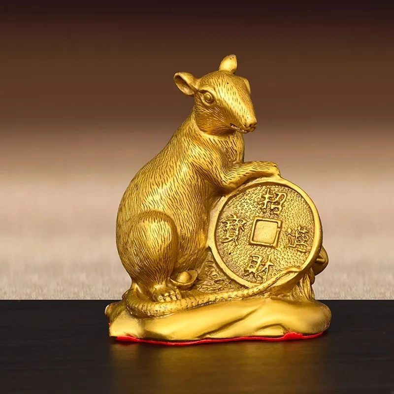 Handmade Brass Chinese Zodiac Statue (Rat Ox Tiger Rabbit Dragon Snake Horse Sheep Monkey Rooster Dog Pig) Copper Figurines