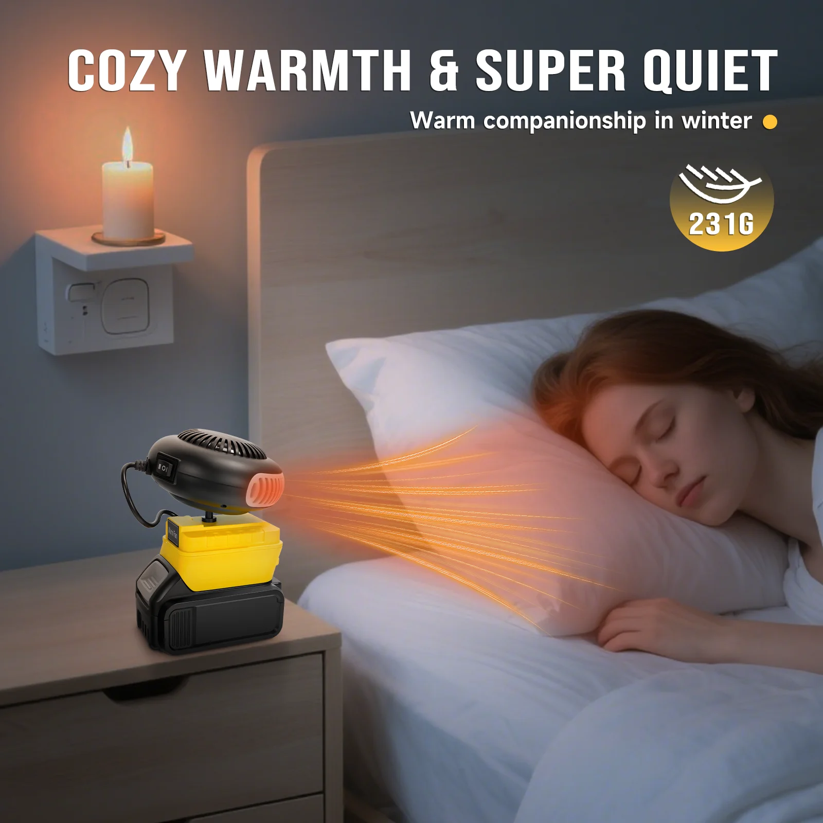 Portable Warm Air Blower Car Heater Cordless Car Defroster Windshield Heater Fas