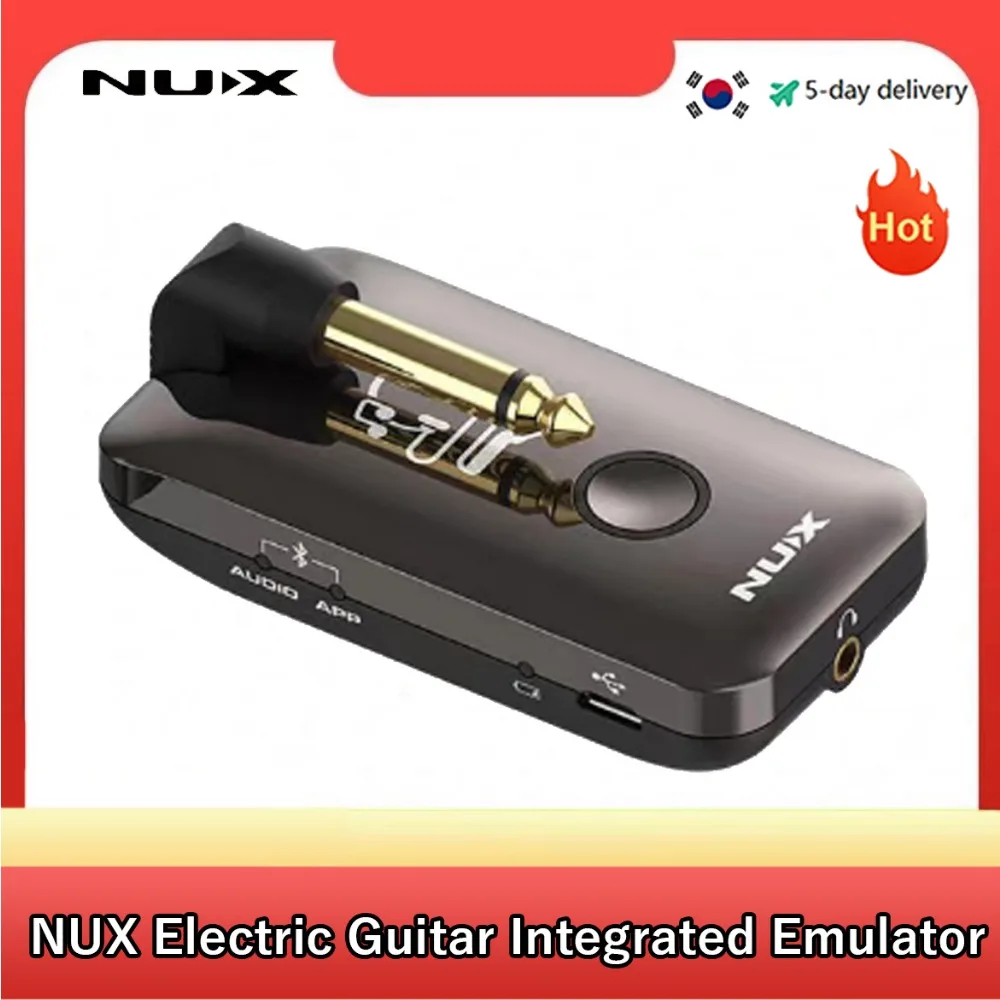NUX 일렉트릭 기타 통합 에뮬레이터, 마이티 플러그 프로, 블루투스 라이브 베이스 이어 앰프 MP-2