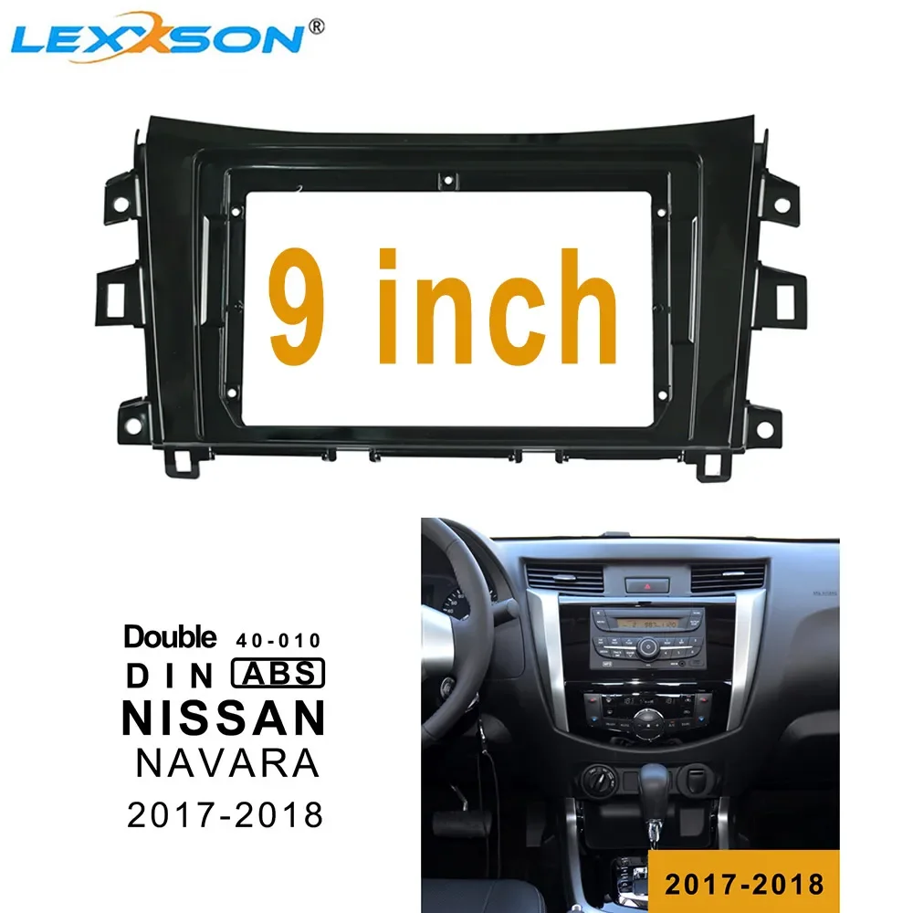 

9 Inch Car Fascia Trim Kit For NISSAN NAVARA 2017-2018 Double Din Car DVD Frame Audio Fitting Adaptor In-dash Stereo Facia Pane