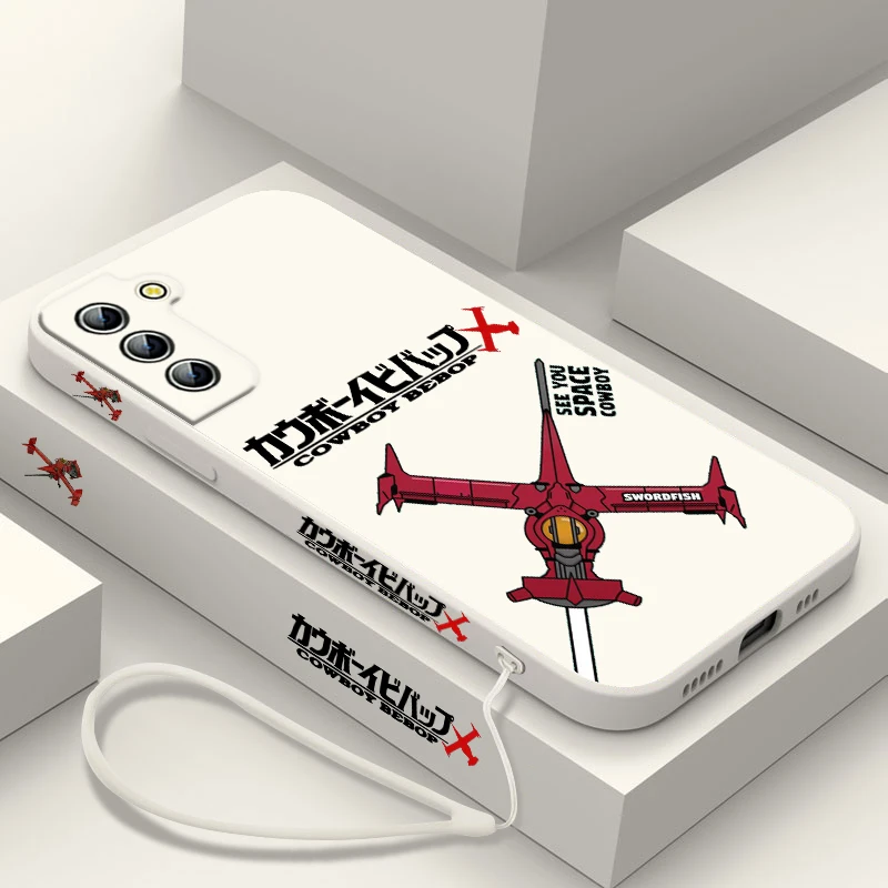 thumbnail image 1 of Funda de teléfono de Anime Cowboy Bebop para Samsung Galaxy S24, S23, S22, S21, S20 Pro FE Plus, Ultra Liquid Left Rope Cover, 1 of 5