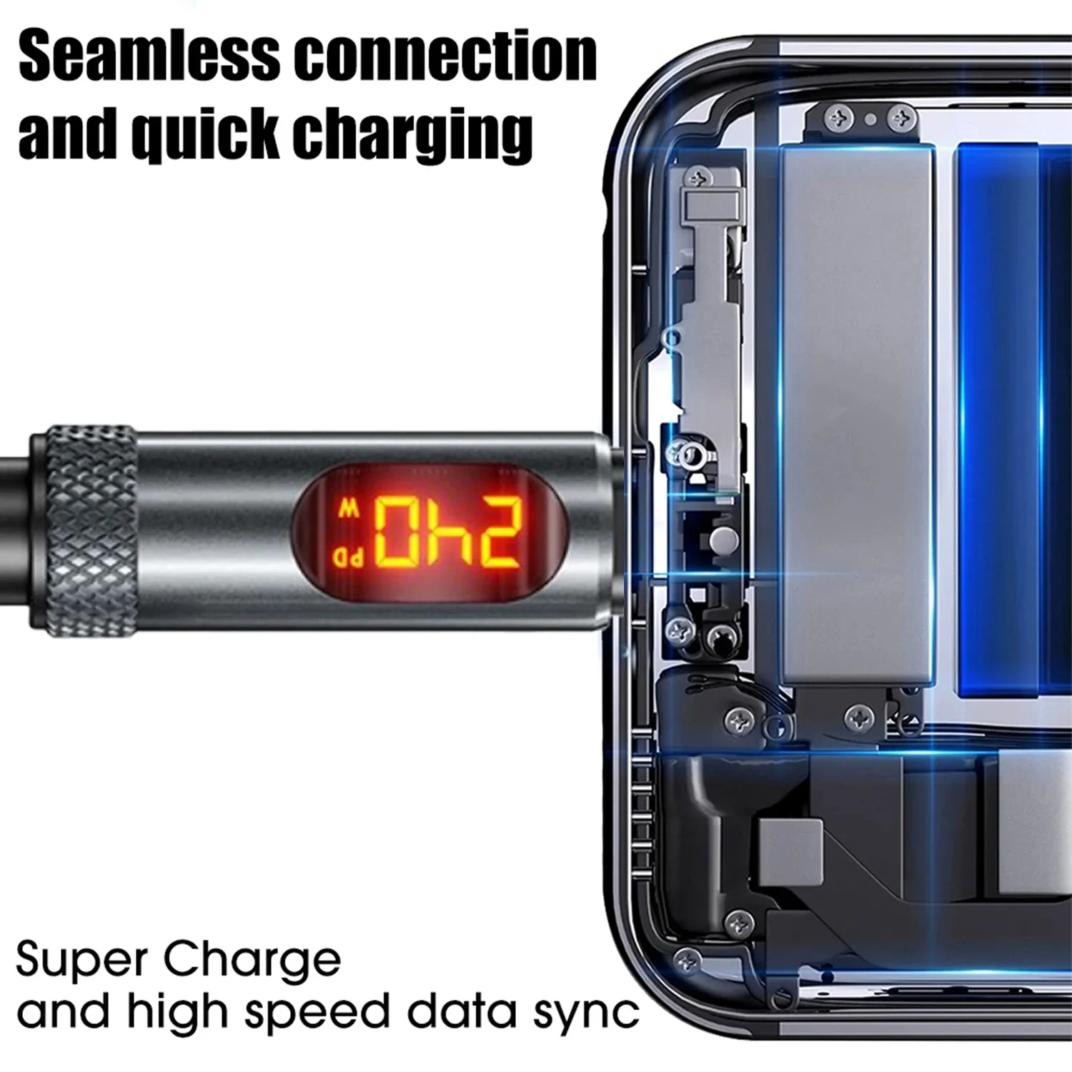 240W 6A Quick Charging Cable USB C To Type C High-speed Data Transfer Cables Dual Type-C Digital Display Wire Cord for IPhone Mi