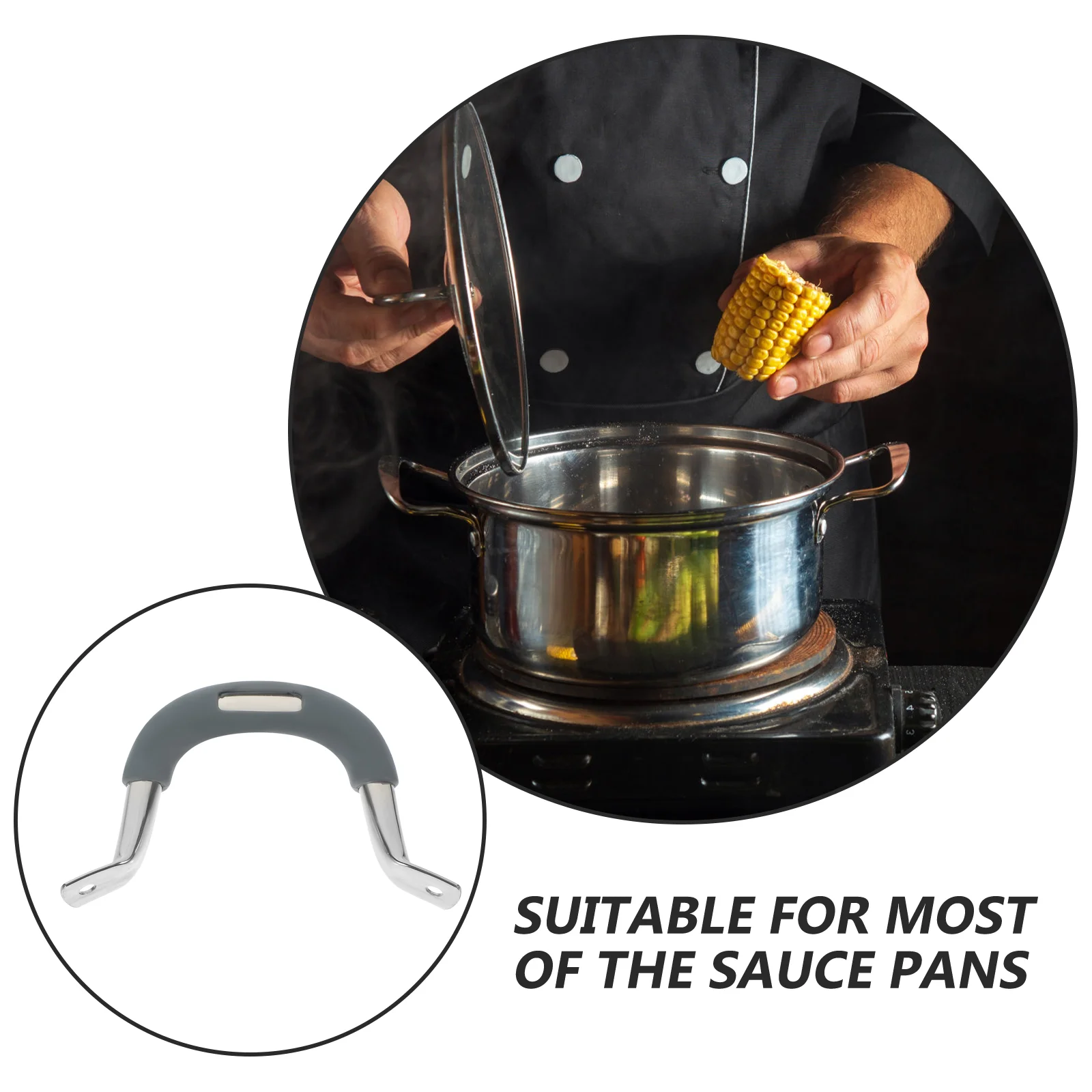 Cookware Accessories Pot Handle Anti-scalding Pot Handle for Pans Steaming Part Stainless Steel Replacement