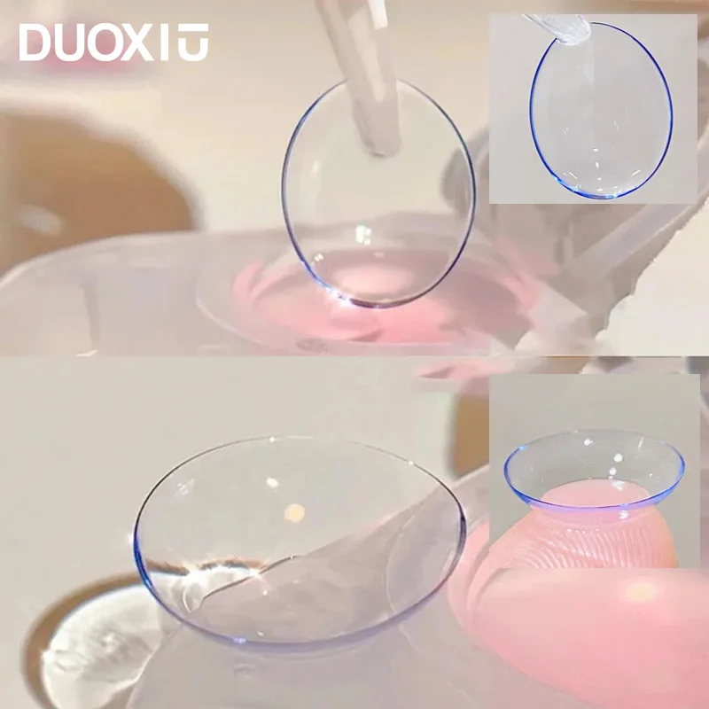

DUOXIU 2 Pair Transparent Myopia Contact Lenses for Eyes Prescription Comfortable and Natural Refractive lenses Fast Shipping