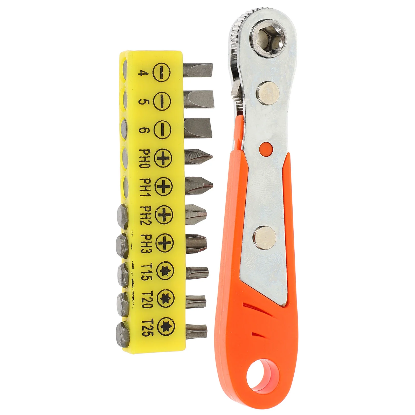 

Mini Bit Set Tools Ratchet Wrench for Bits Forward and Reverse Ratcheting Brake Adjuster Steel Small Driver Adjustment