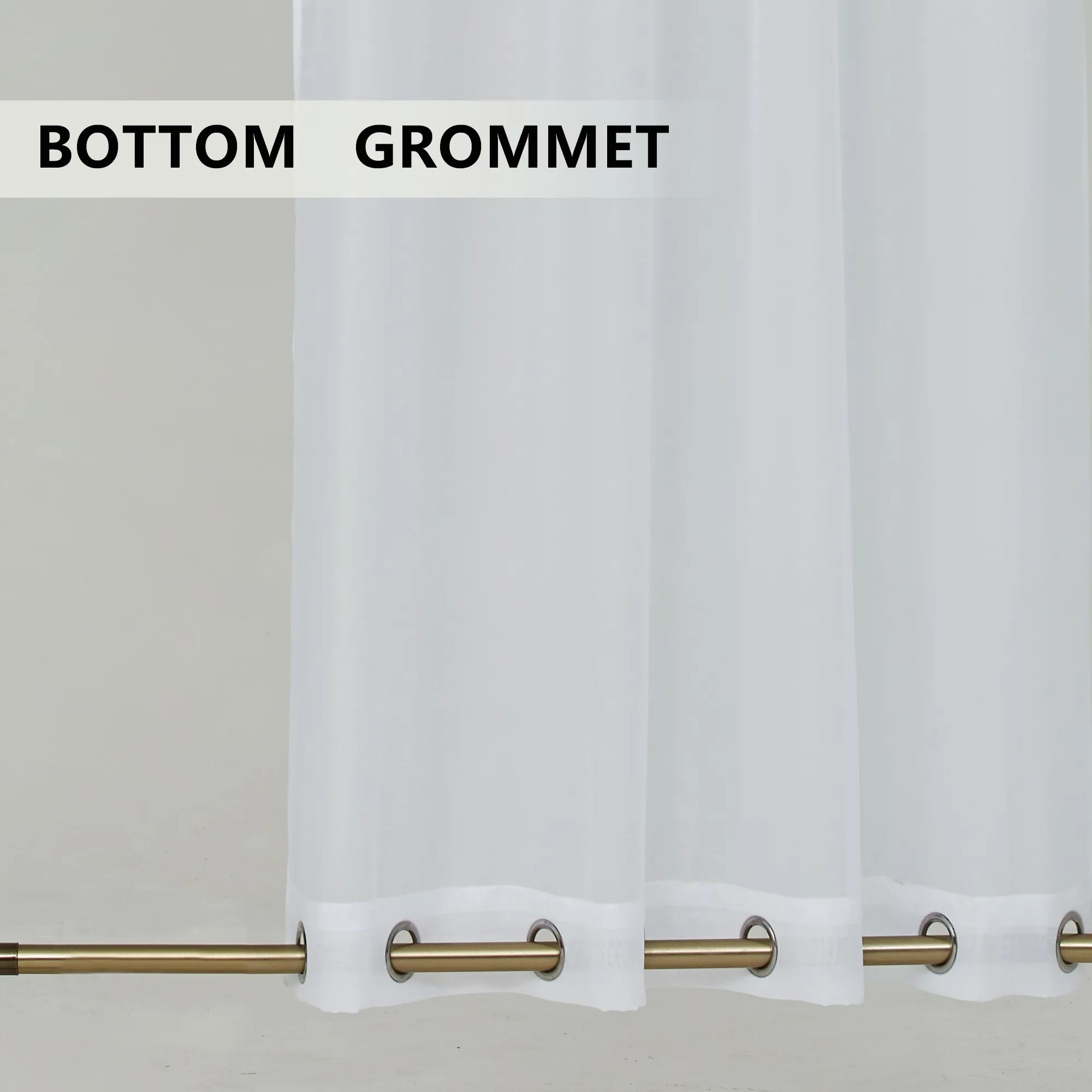 Outdoor Sheer Curtain, Waterproof and Windproof Drape for Patio, Gazebo, Deck and Pergola, Top and Bottom Grommet, Customize 4