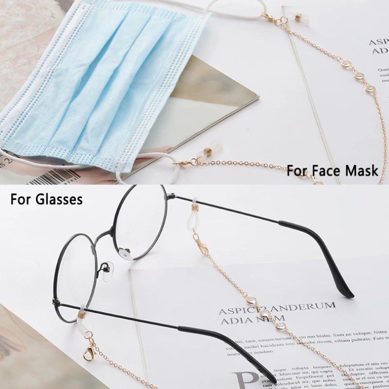 1/2PCS Fashion Mask Glasses Chains Hanging Rope Face Eyeglasses Chain For Women Retro Metal Sunglasses Lanyards Eyewear Cord