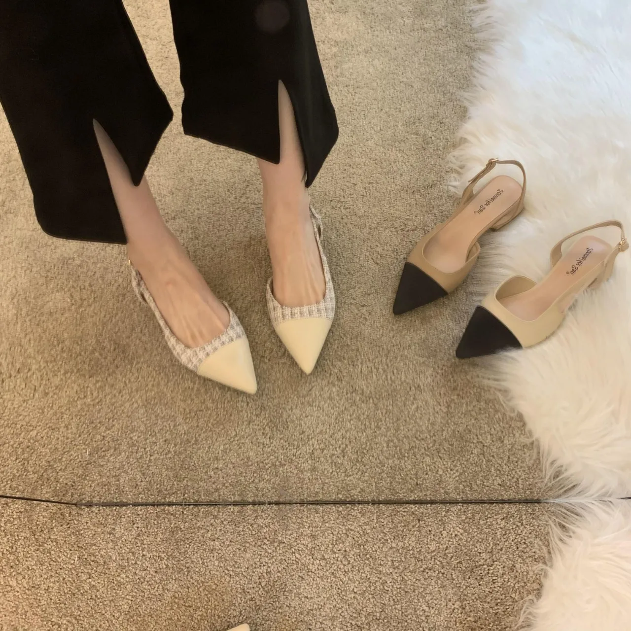 

Women's Sandals 2022 Elegant Office Ladies Shoes Sandals Women Casual Shoes baotou sandals Mixed Colors soft sole single shoes