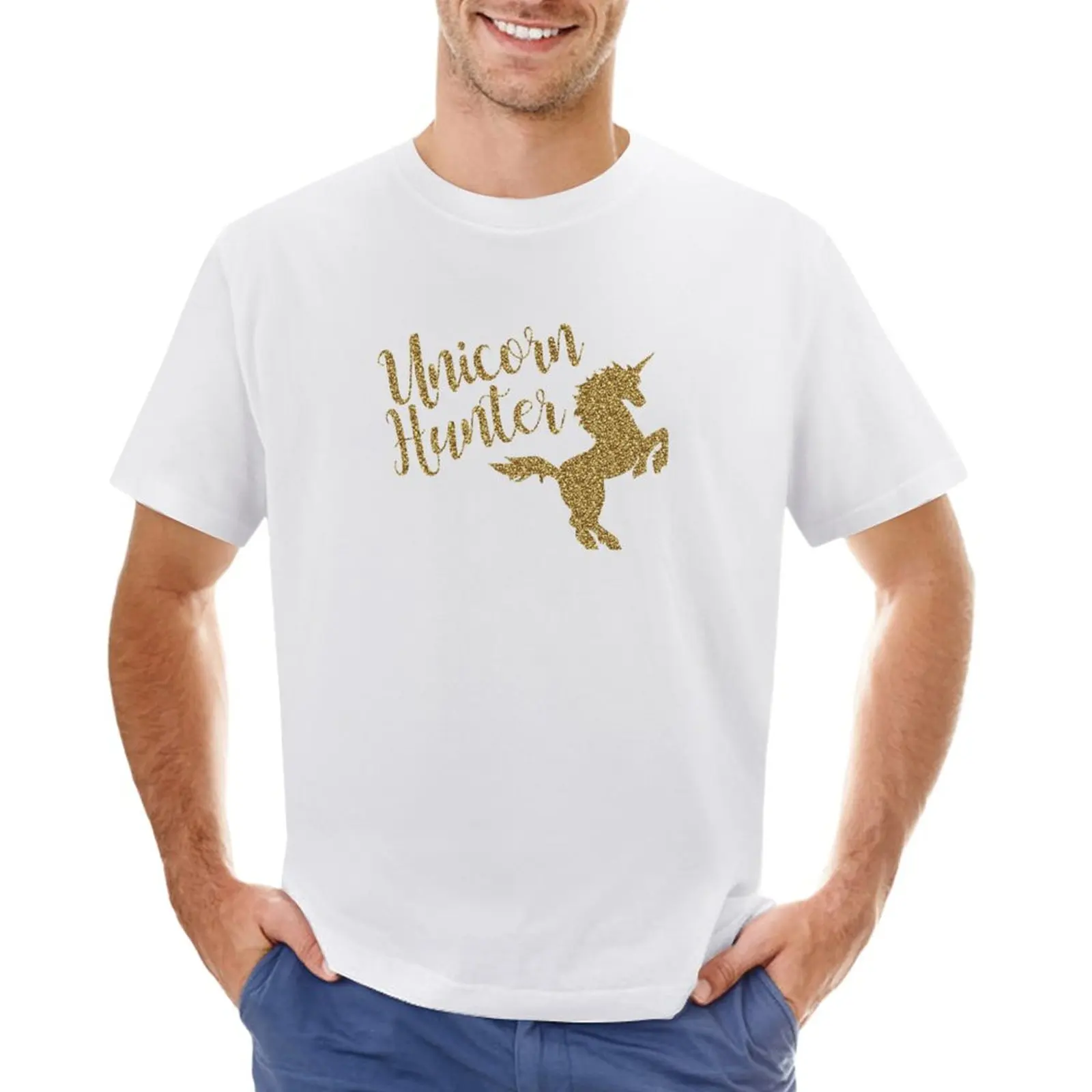 

Unicorn Hunter T-Shirt korean fashion quick-drying vintage men workout shirt