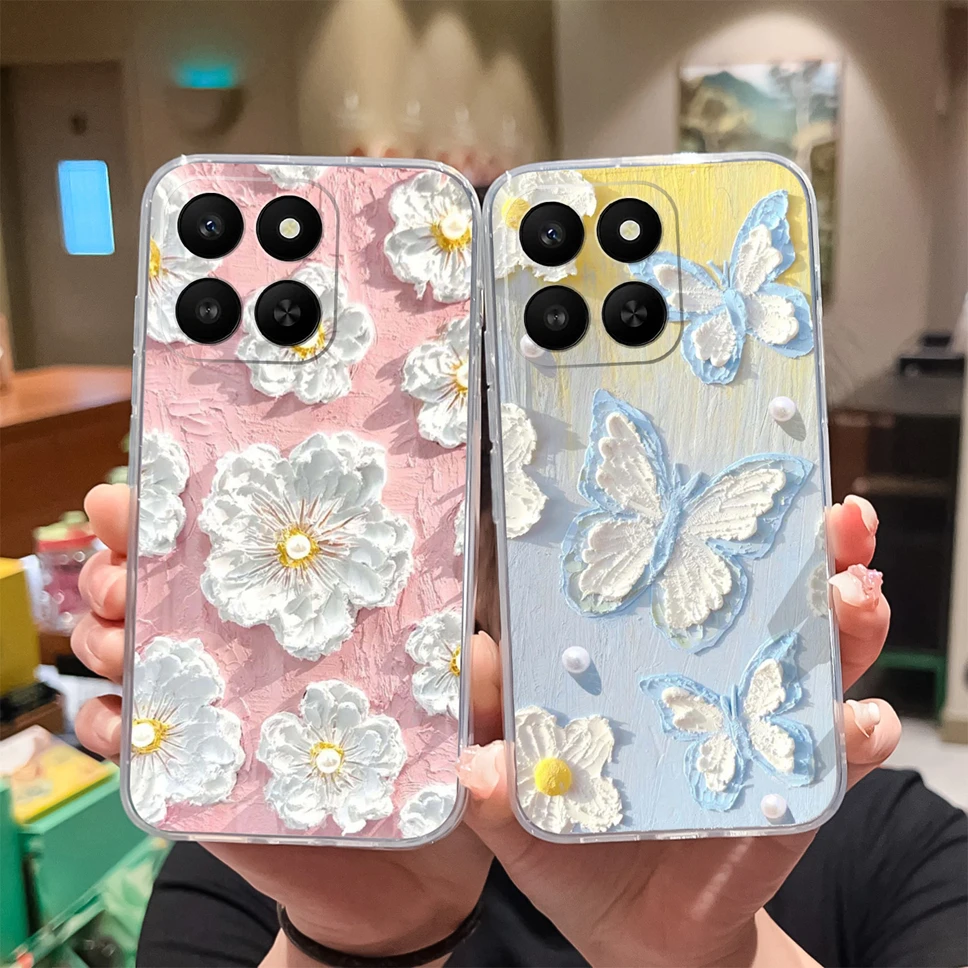 Cute Panda Cartoon Pattern Transparent Soft TPU Silicone Phone Case - Lightweight Bumper