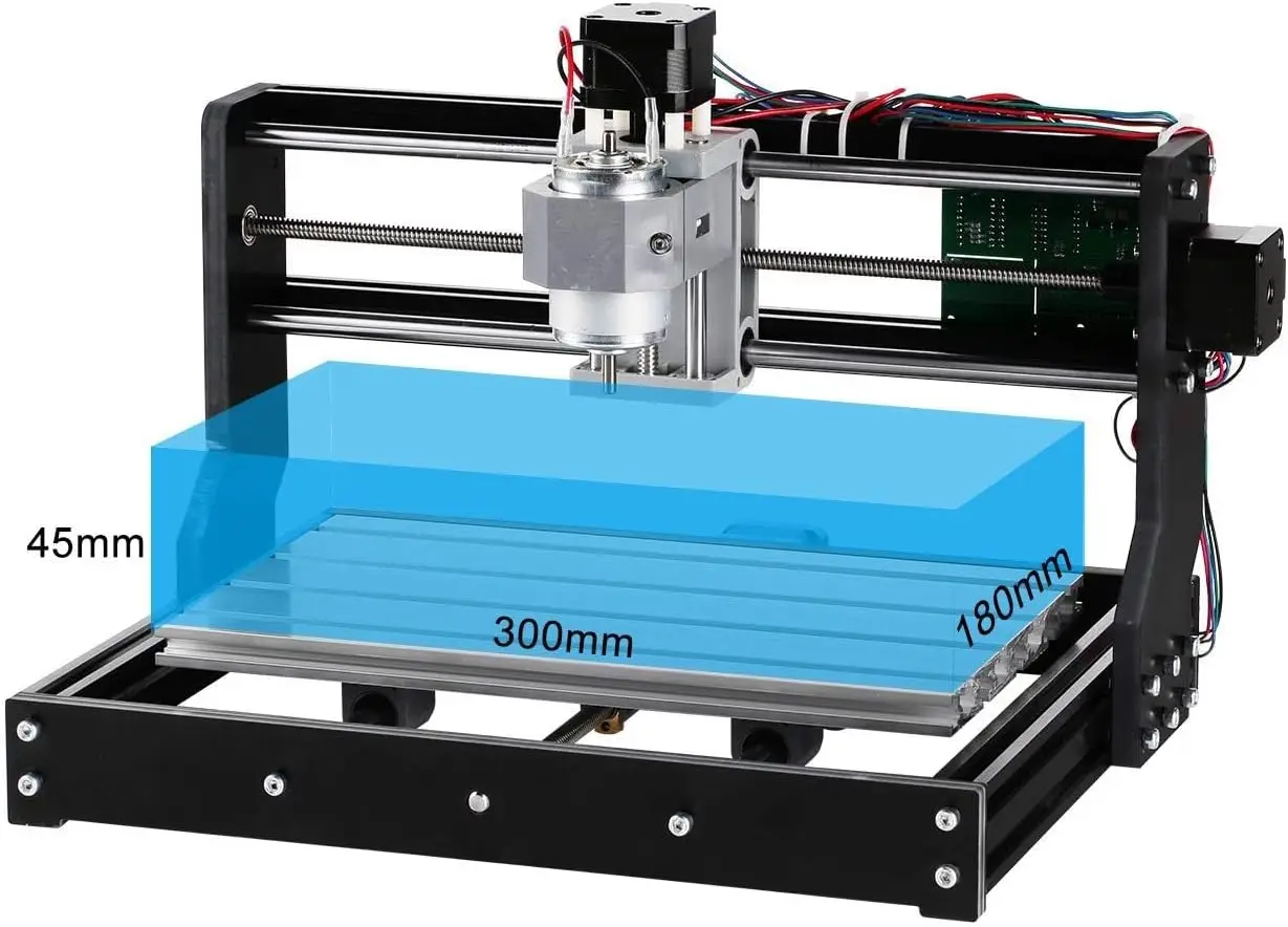 3018-PRO CNC Router Kit with GRBL Control for 3-Axis Engraving and Milling in Plastic, Acrylic, PCB, PVC, and Wood